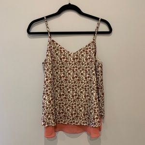 Loft Spaghetti Strap Floral Blouse